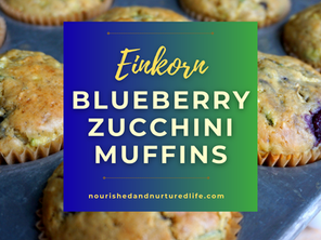 Einkorn Blueberry Zucchini Muffins