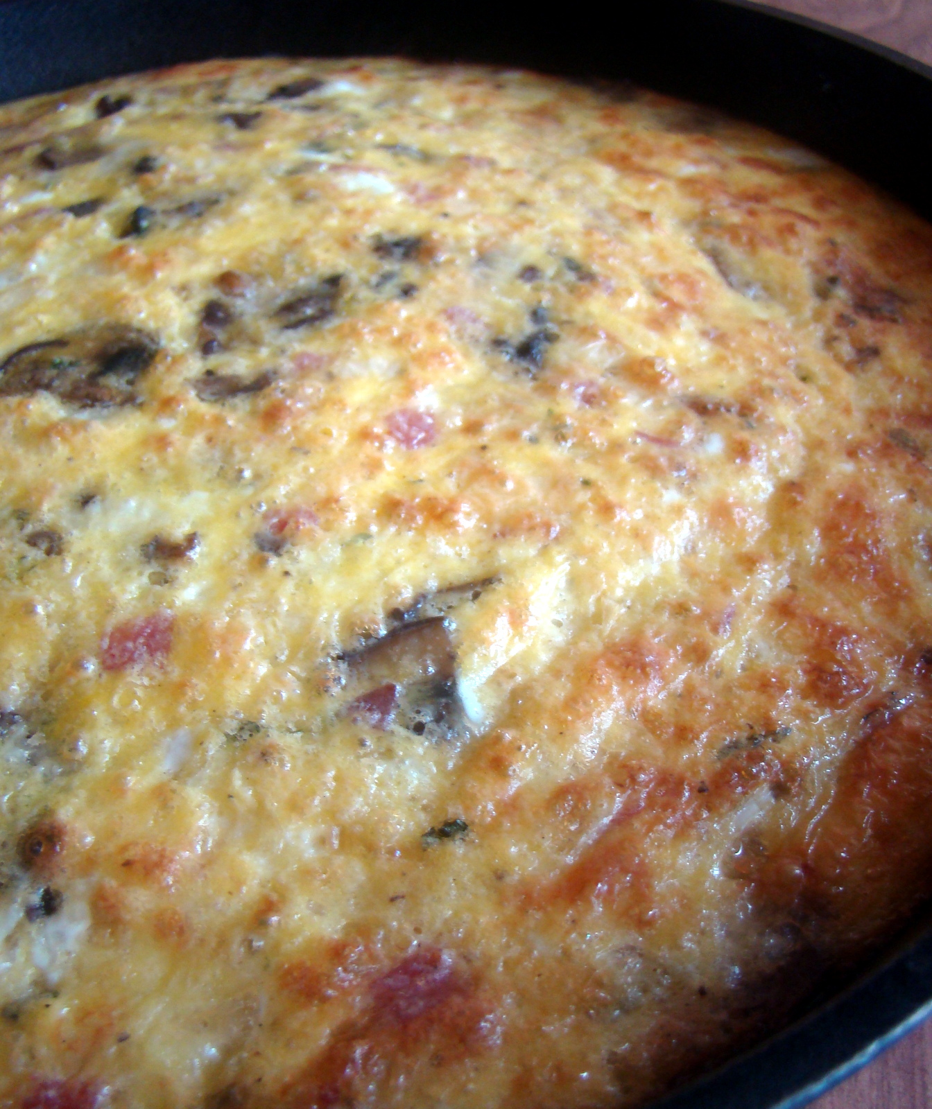 Mushroom and Cheddar Crustless Quiche