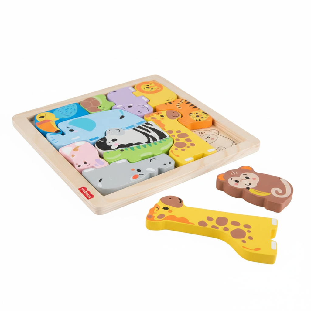 Rompecabezas Animalitos (Wooden Animal Puzzle). Marca: Fisher-Price.
