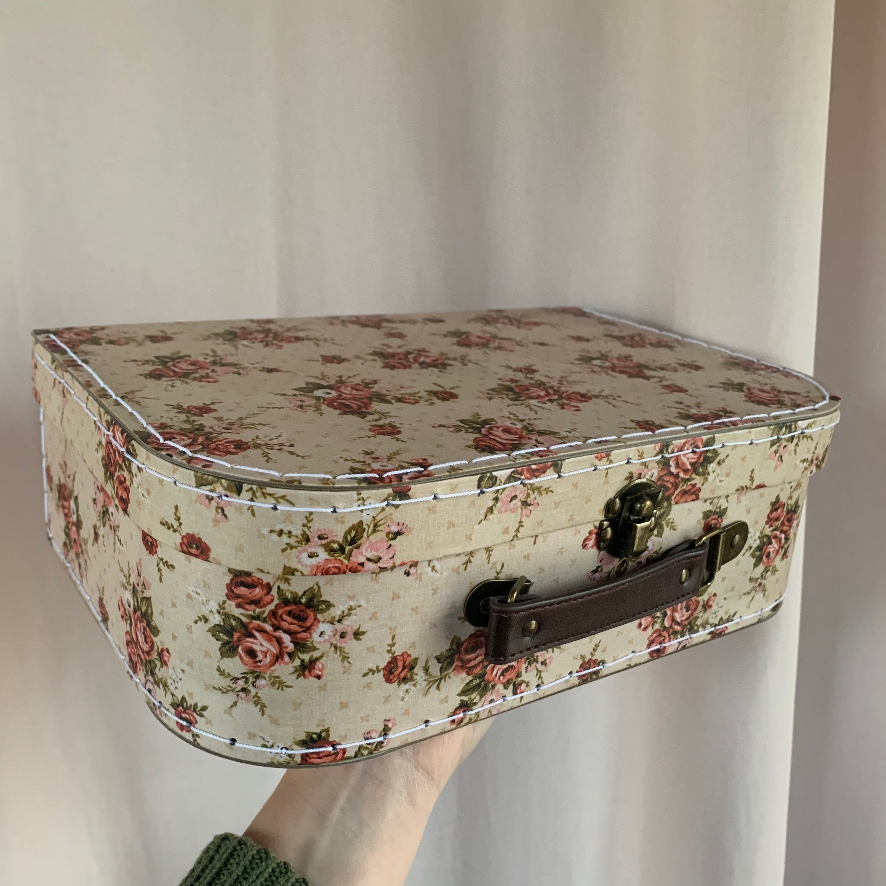 Valisette grand format à fleurs 