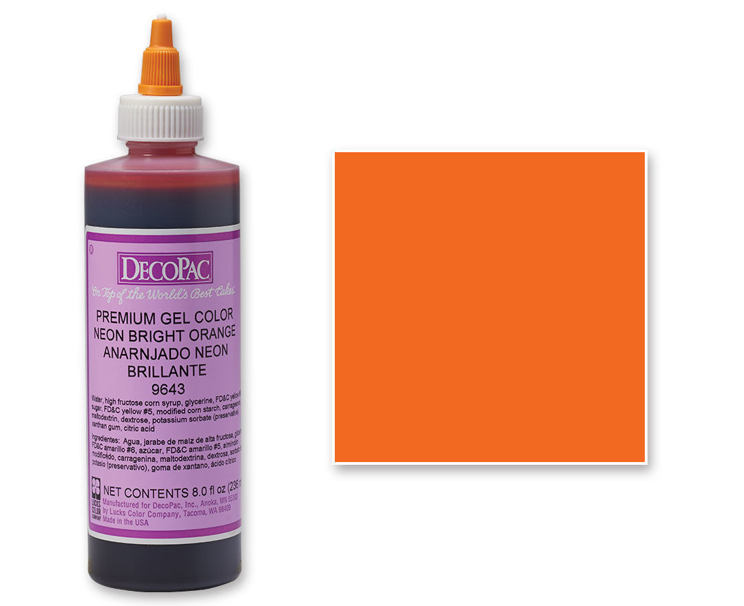 NEON BRIGHT ORANGE DECOPAC PREMIUM GEL COLOR