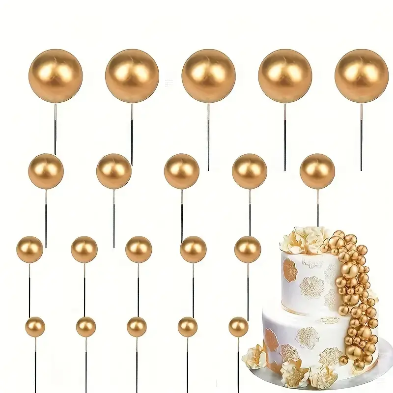 Balloons Cake Topper Gold 20pcs.