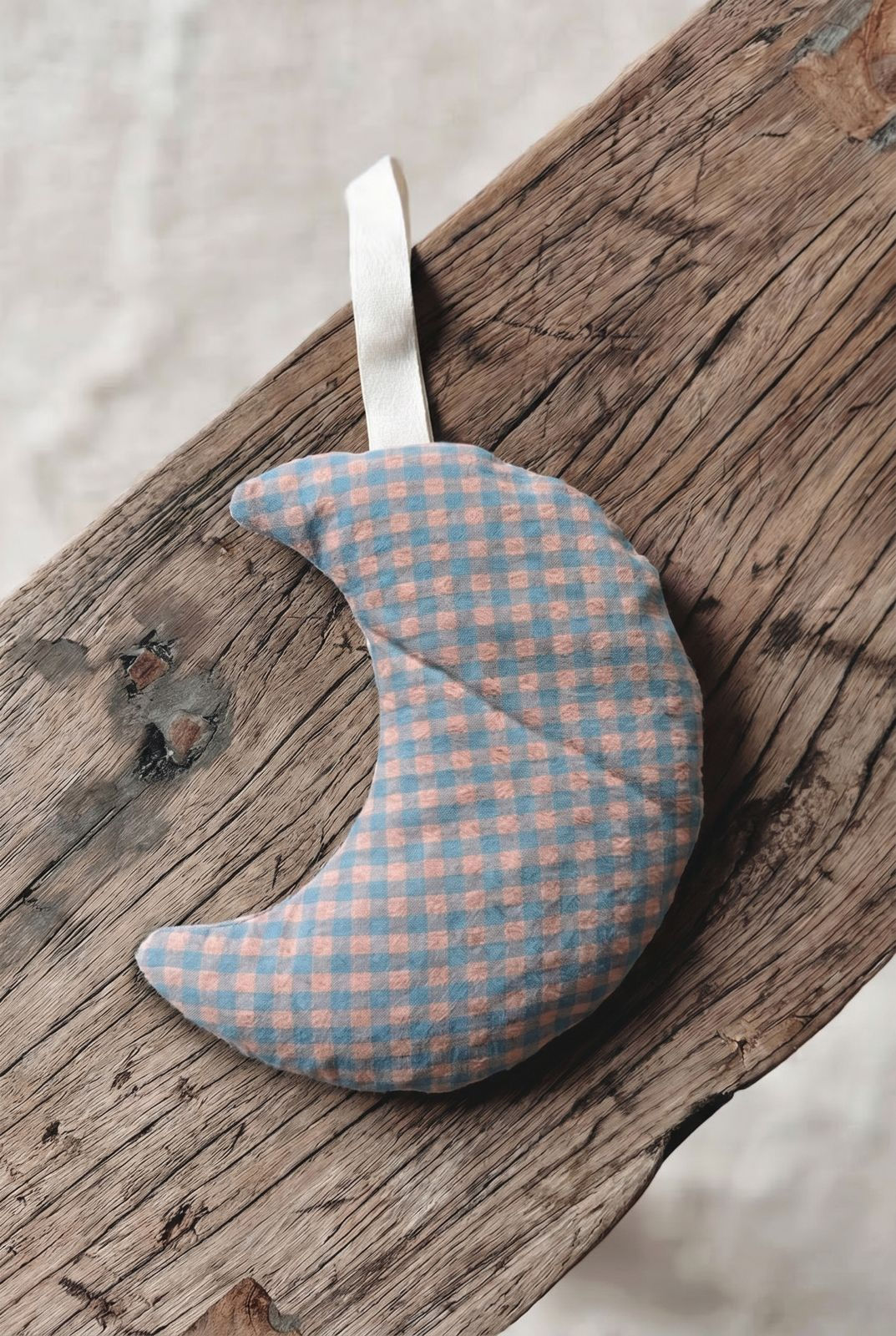TO THE MOON CUDDLE | cotton candy check