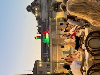 the views at a plaza in Italy 