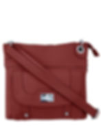 Thumbnail: Wine Essential Leather Concealment Crossbody Bag Front View