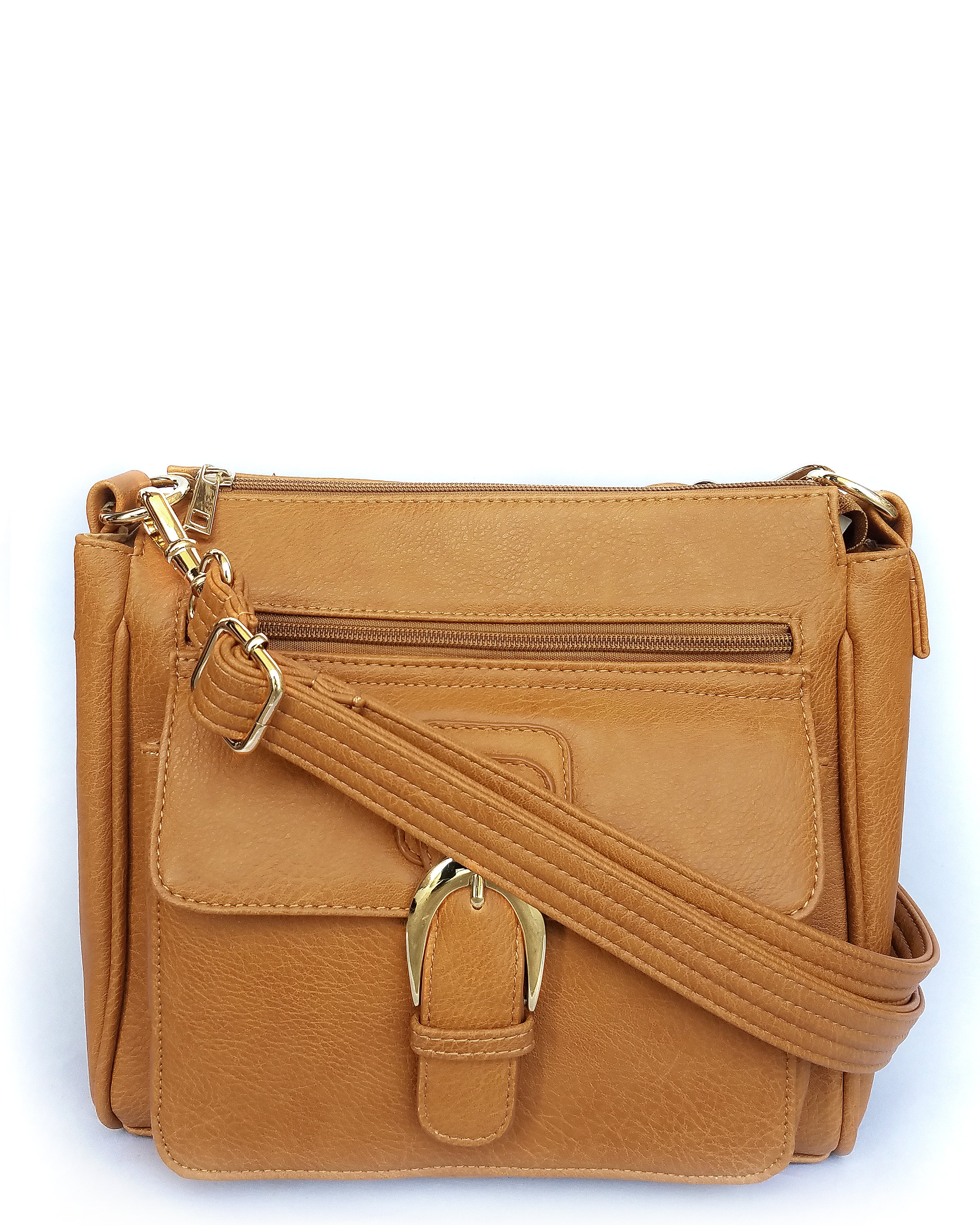 Buckle Front Concealment Crossbody Bag Romagunbags