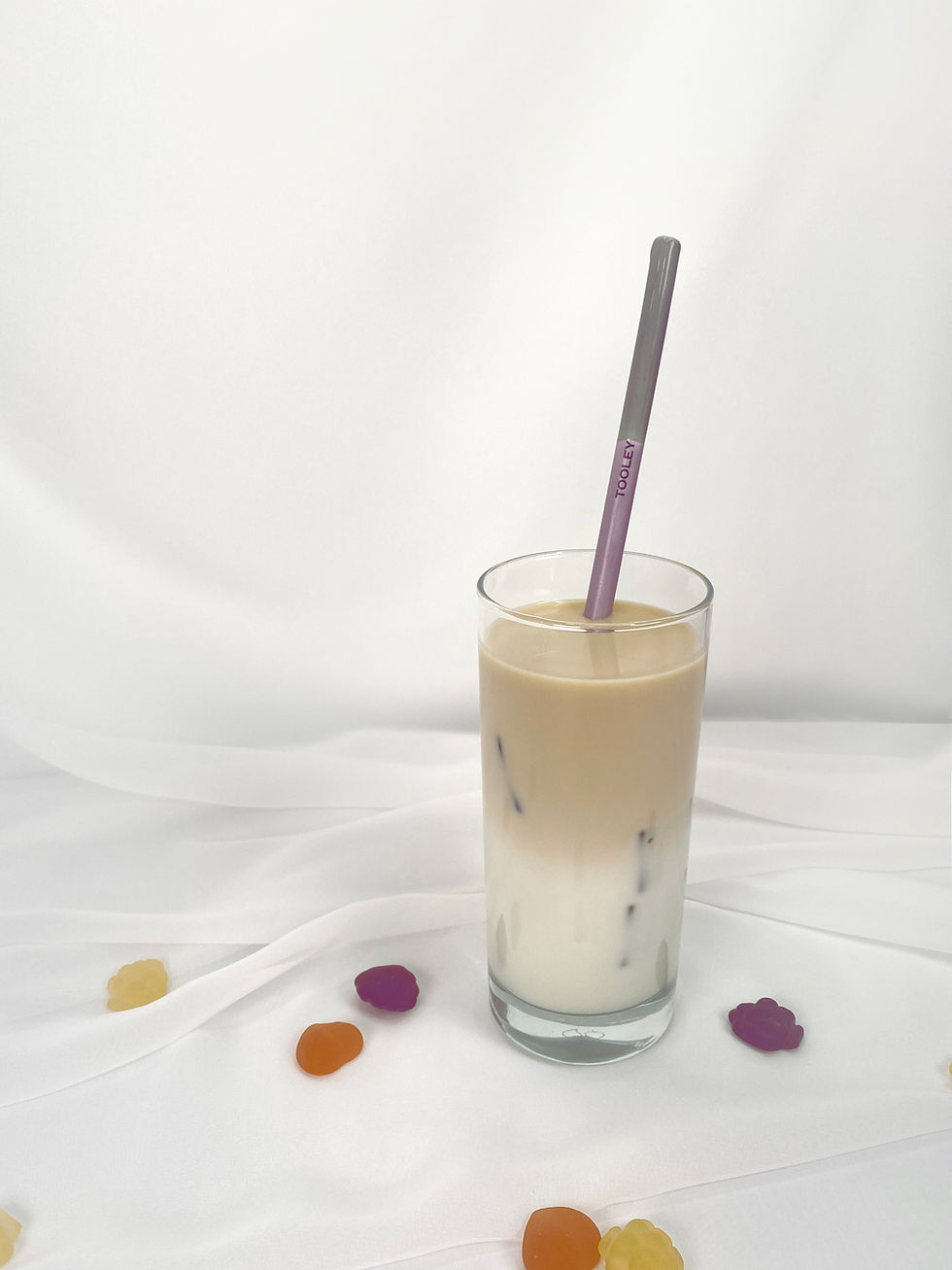 섬네일: Eco-friendly Reusable Ceramic Straw [ Gray Grape ]