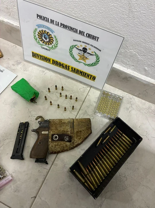 La Policía del Chubut secuestró drogas, armas de fuego y dinero en efectivo
