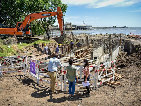 Mayra supervisó la obra pluvial del Colector Iriarte en al Ribera de Quilmes