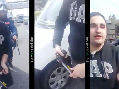 Locura en la Dellepiane: policía chocó, se agarró a las piñas y casi mata de un disparo a conductor