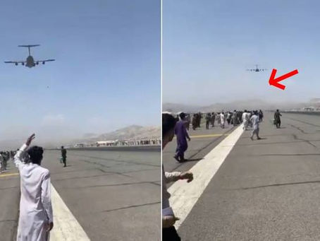 Impactantes imágenes del aeropuerto internacional afgano luego de que los talibanes tomaran Kabul