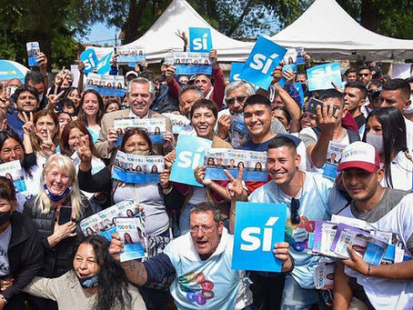 El Presidente se sumó a la campaña del Frente de Todos en Quilmes