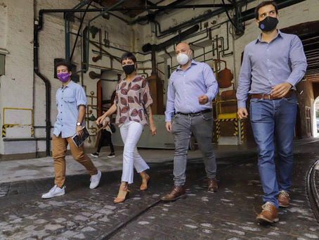 Mayra se reunió con autoridades de cervecería y maltería Quilmes