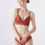 Thumbnail: Luxury Lace  Wireless Padded Gather Deep V Push up Bra with Panty