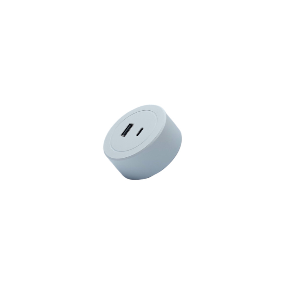 Minijatura: Adapter USB A+C fast charger beli - plavo led pozadinsko ambijentalno svetlo