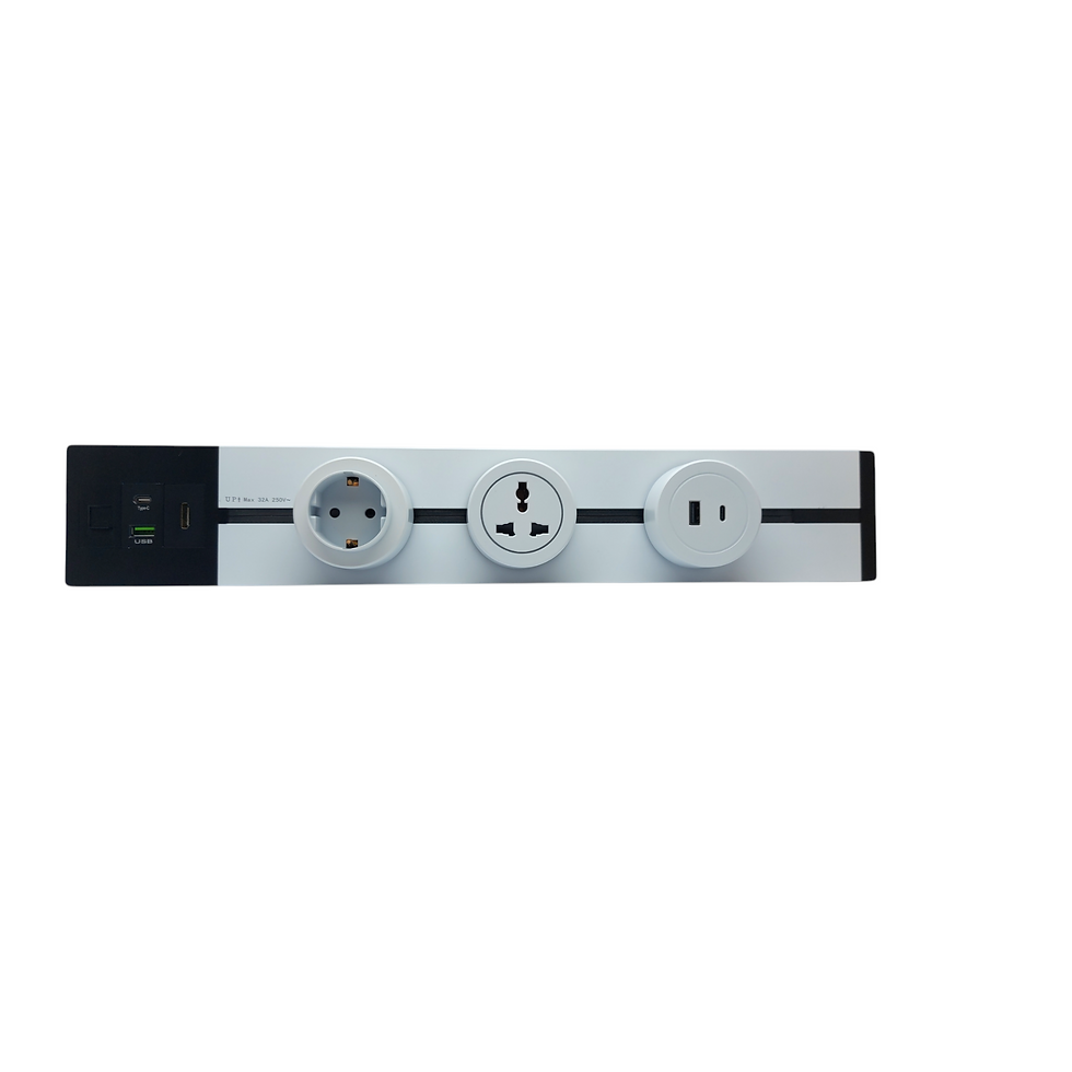 Minijatura: Ugradna šina Q4 - RJ45 - hdmi - USB A+C  -Bela
