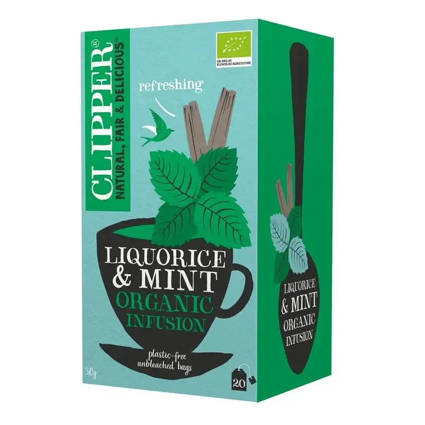 CLIPPER ORGANIC LIQUORICE & MINT TEA 20 BAGS