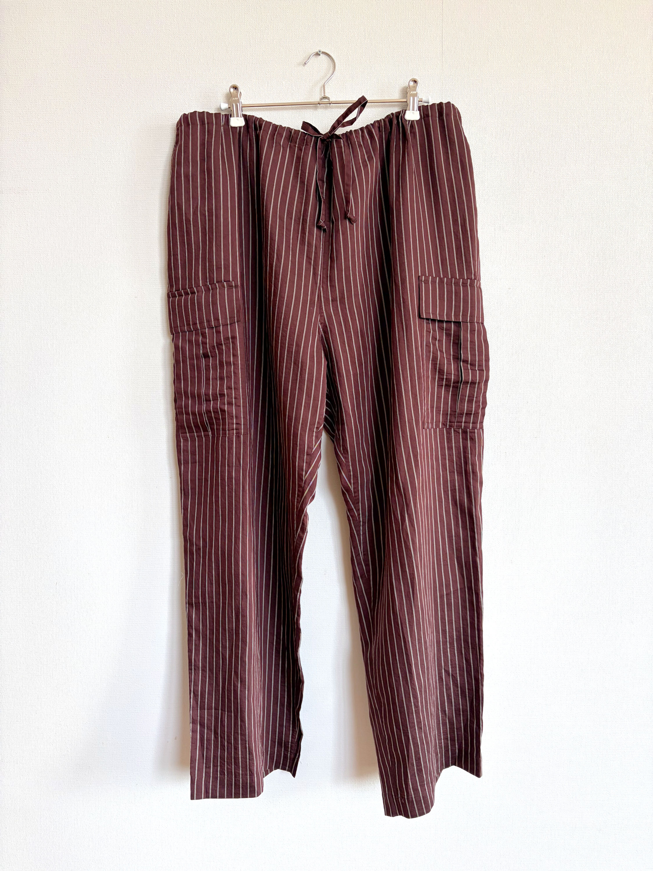 セルロースストライプカーゴパンツ