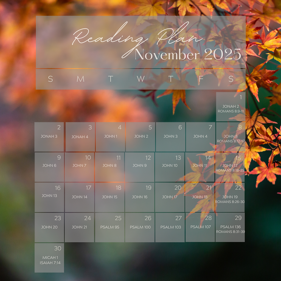 November Reading Plan