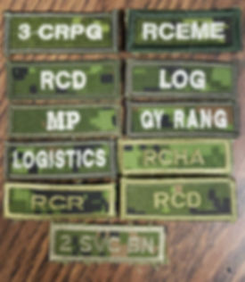 Canadian Military Unit Identifier (Tab) for both Velcro or Slipon ranks