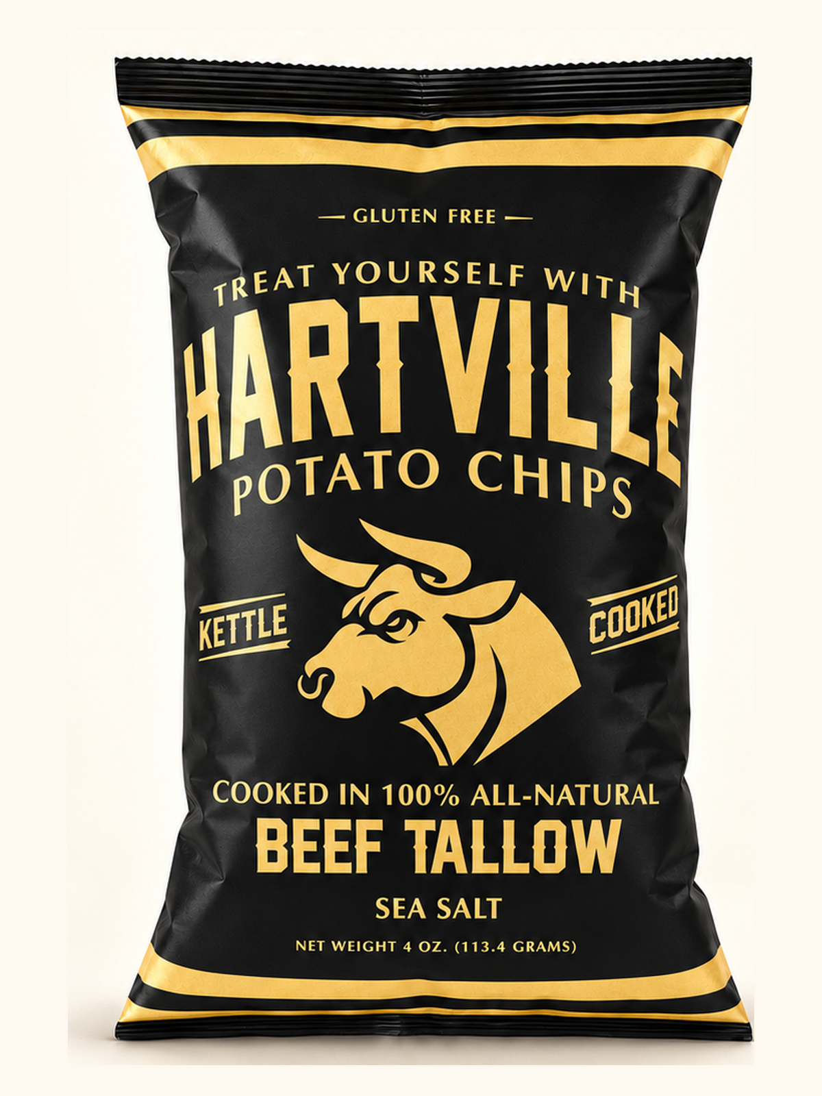 Hartville Beef Tallow Sea Salt Potato Chips 4 bag case