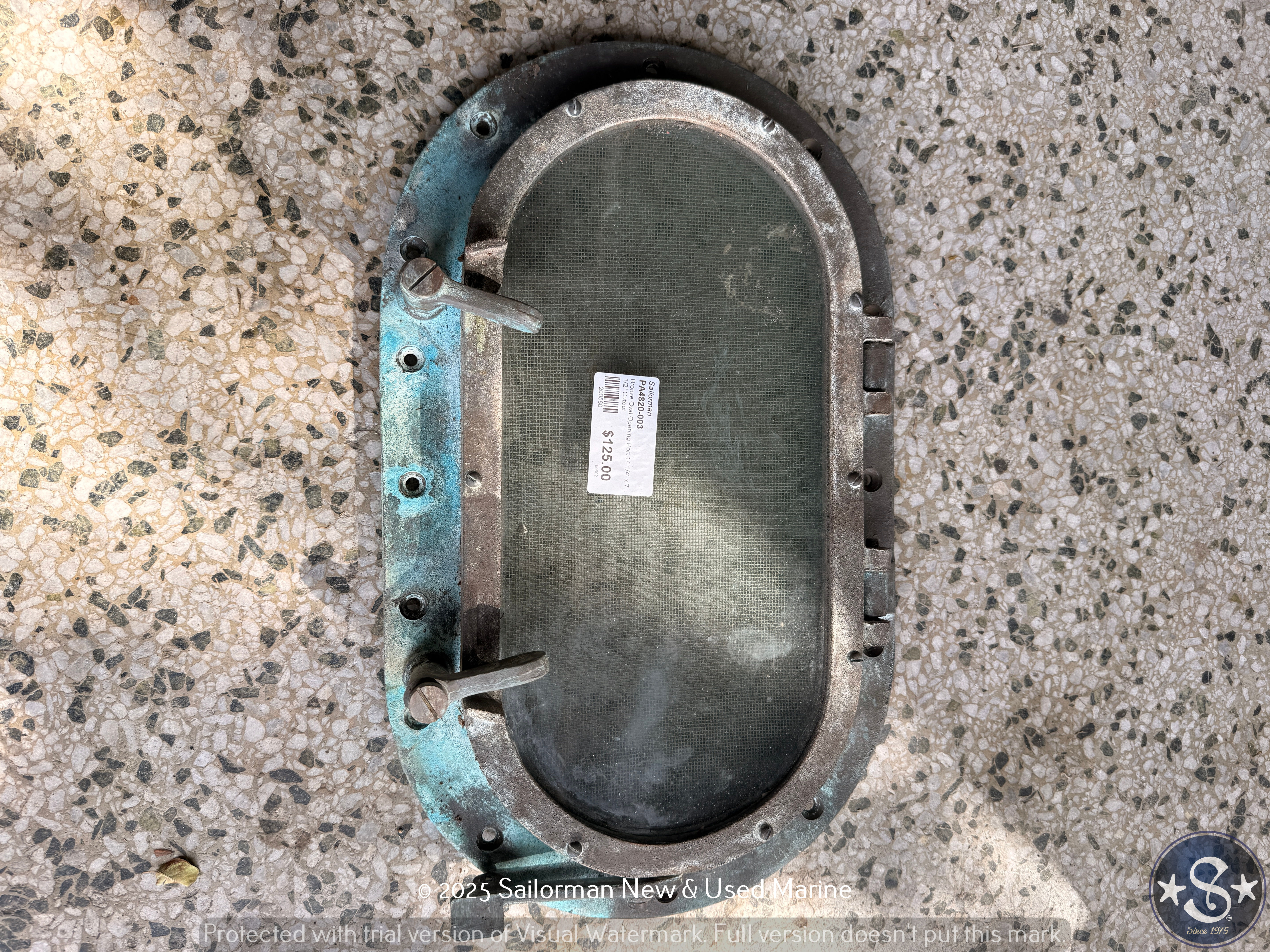 Bronze Oval Opening Port 14 1/4" x 7 1/2" Cutout