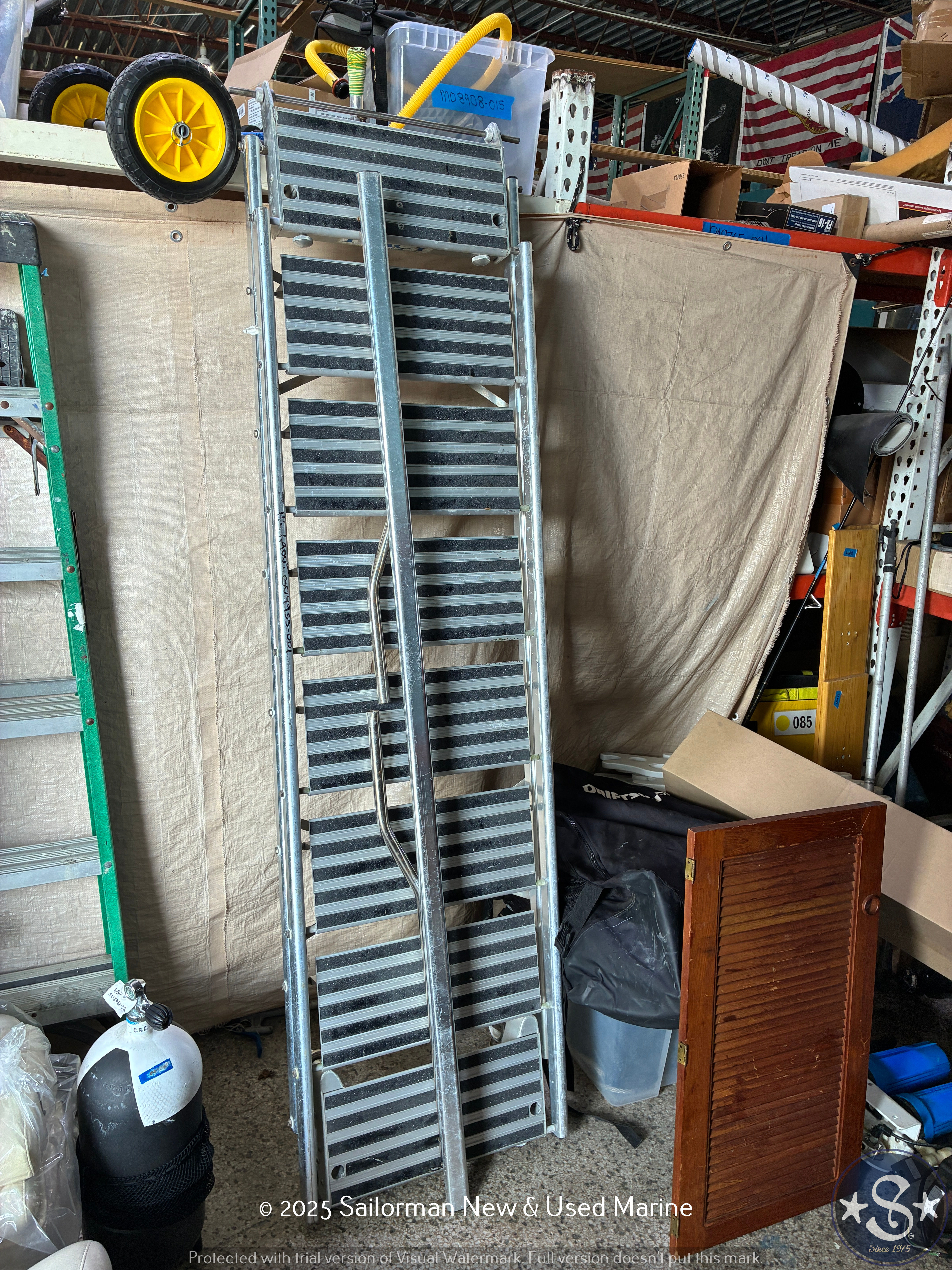 Tracy Sea Stair 8 Step with Handrail, Wheels, Stand-Off, SS Rod (No Brackets)