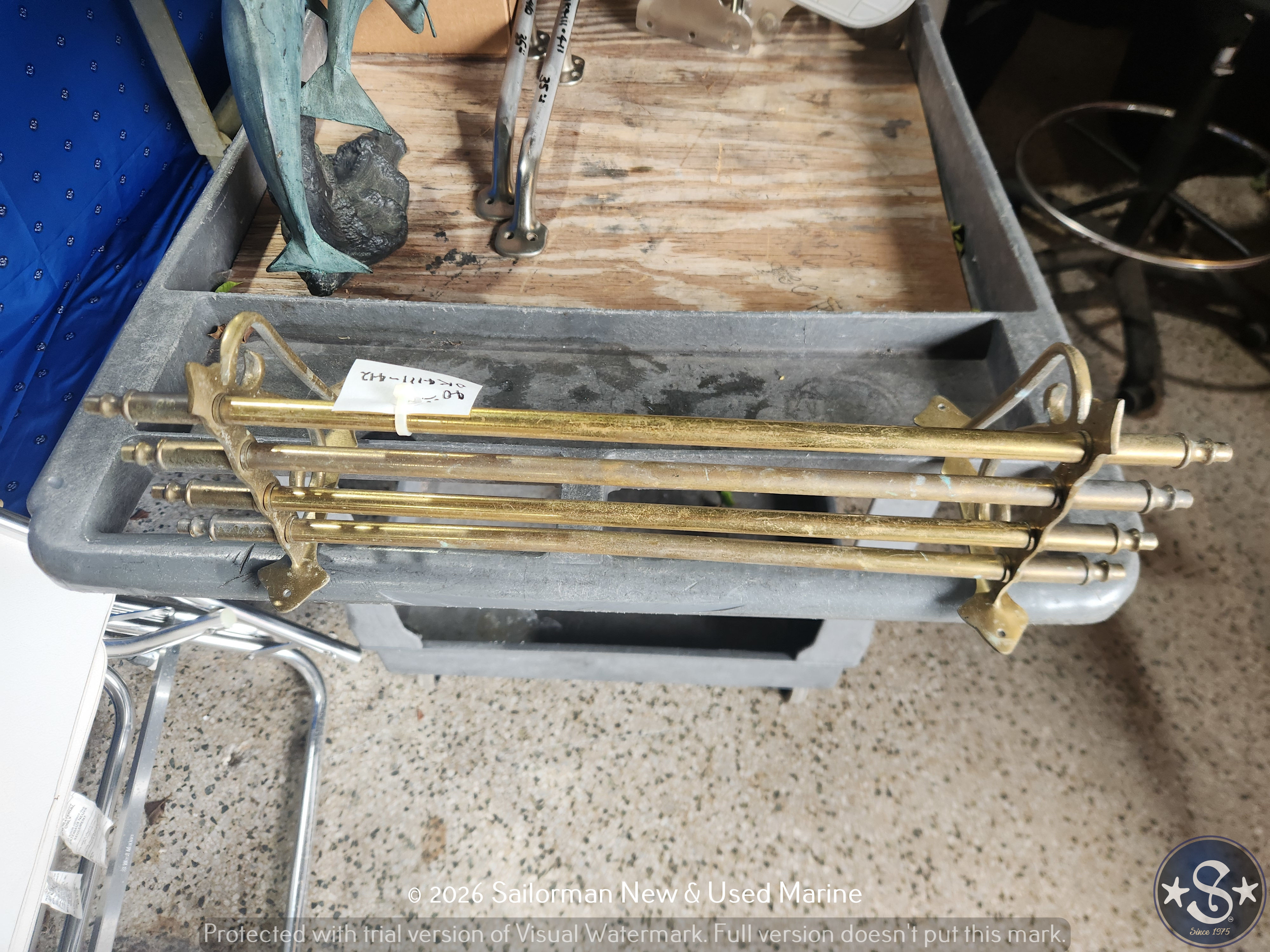 Brass 4- Towel Rack