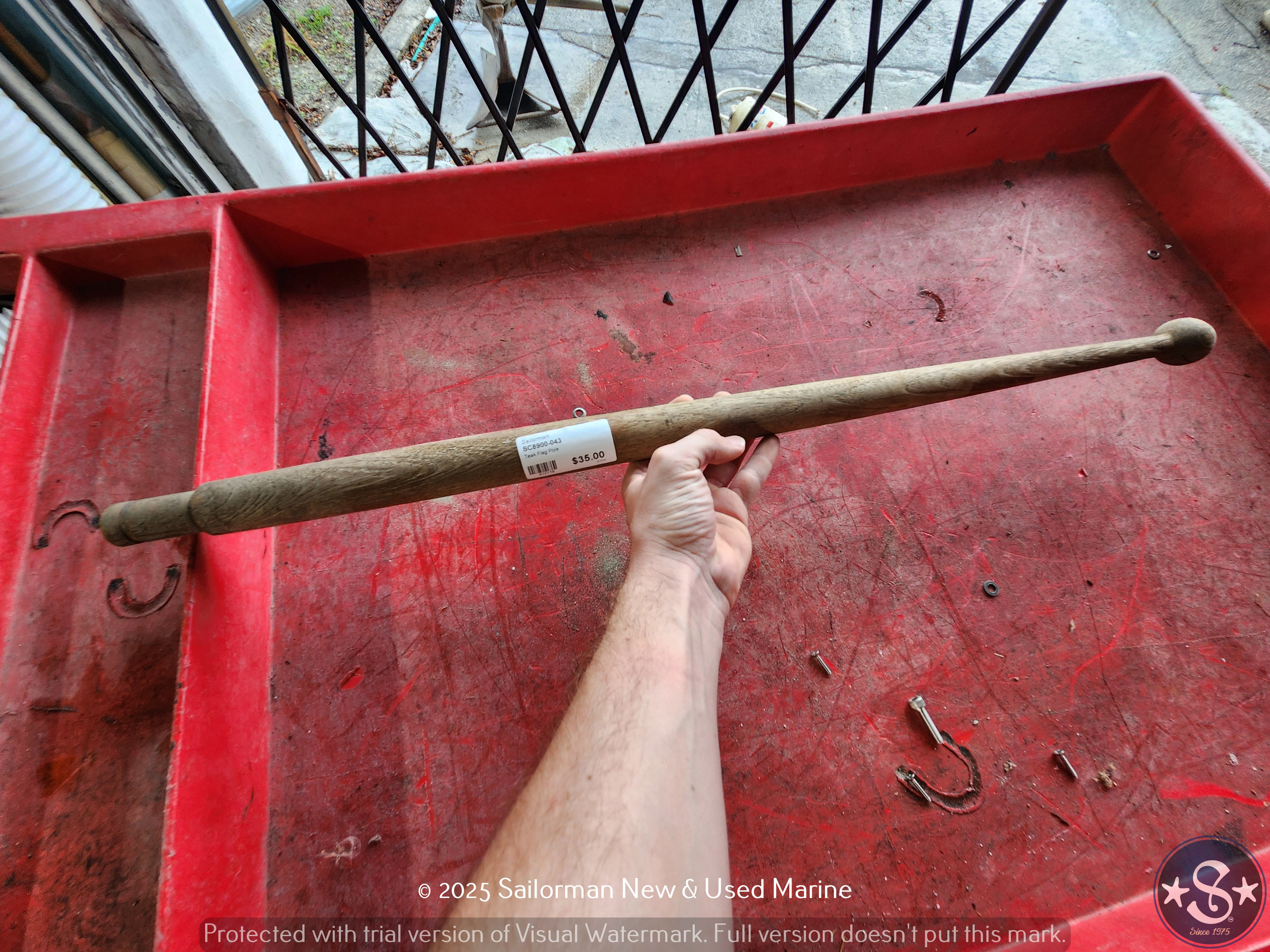 Teak Flag Pole