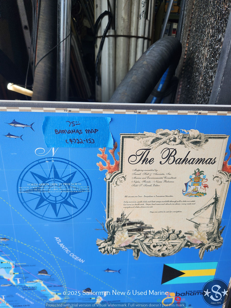 Thumbnail: Bahamas Map 42 1/2"x 32"