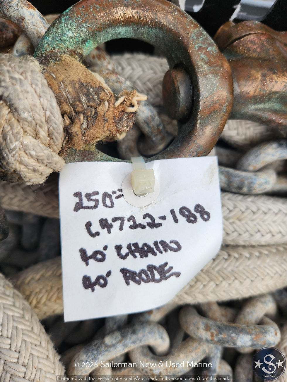 Thumbnail: 40' Chain With 1"x40' Double Braid Rode