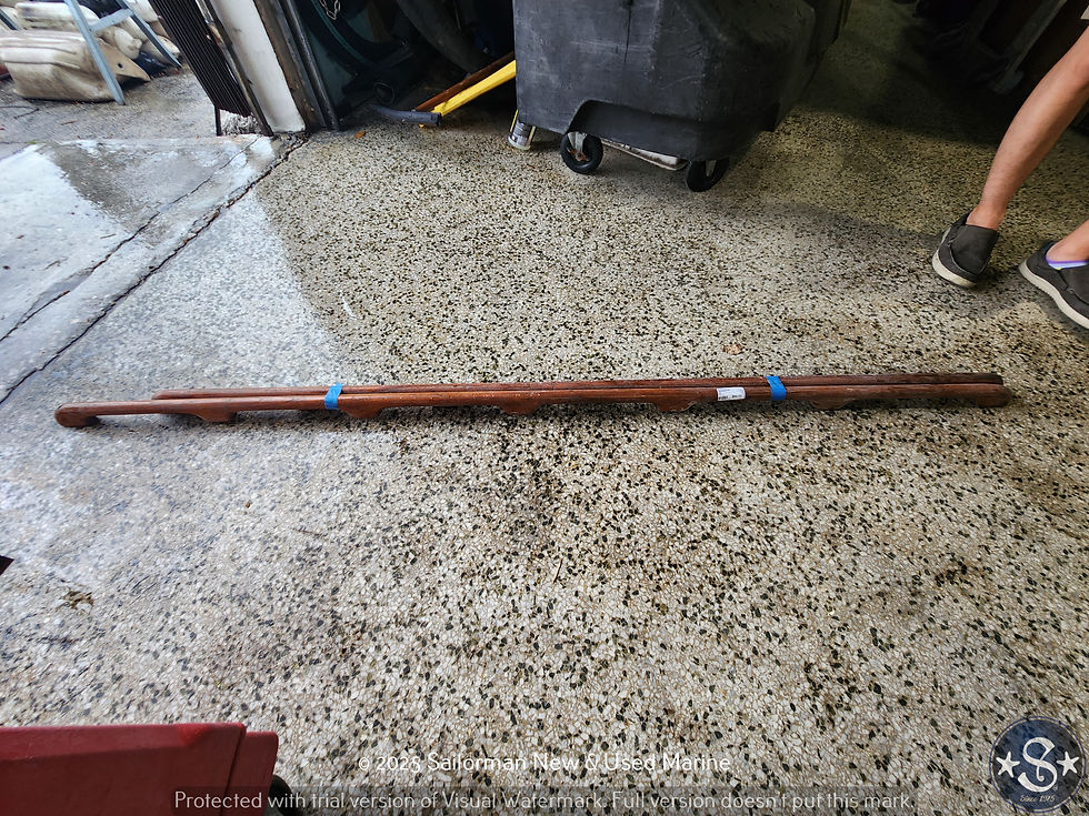 Thumbnail: Parir of Teak Handrails One 83" One 75-1/2"