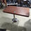 Thumbnail: Formica Folding Table 21.5" W x 40" L x 32" H with Stainless Pedestal