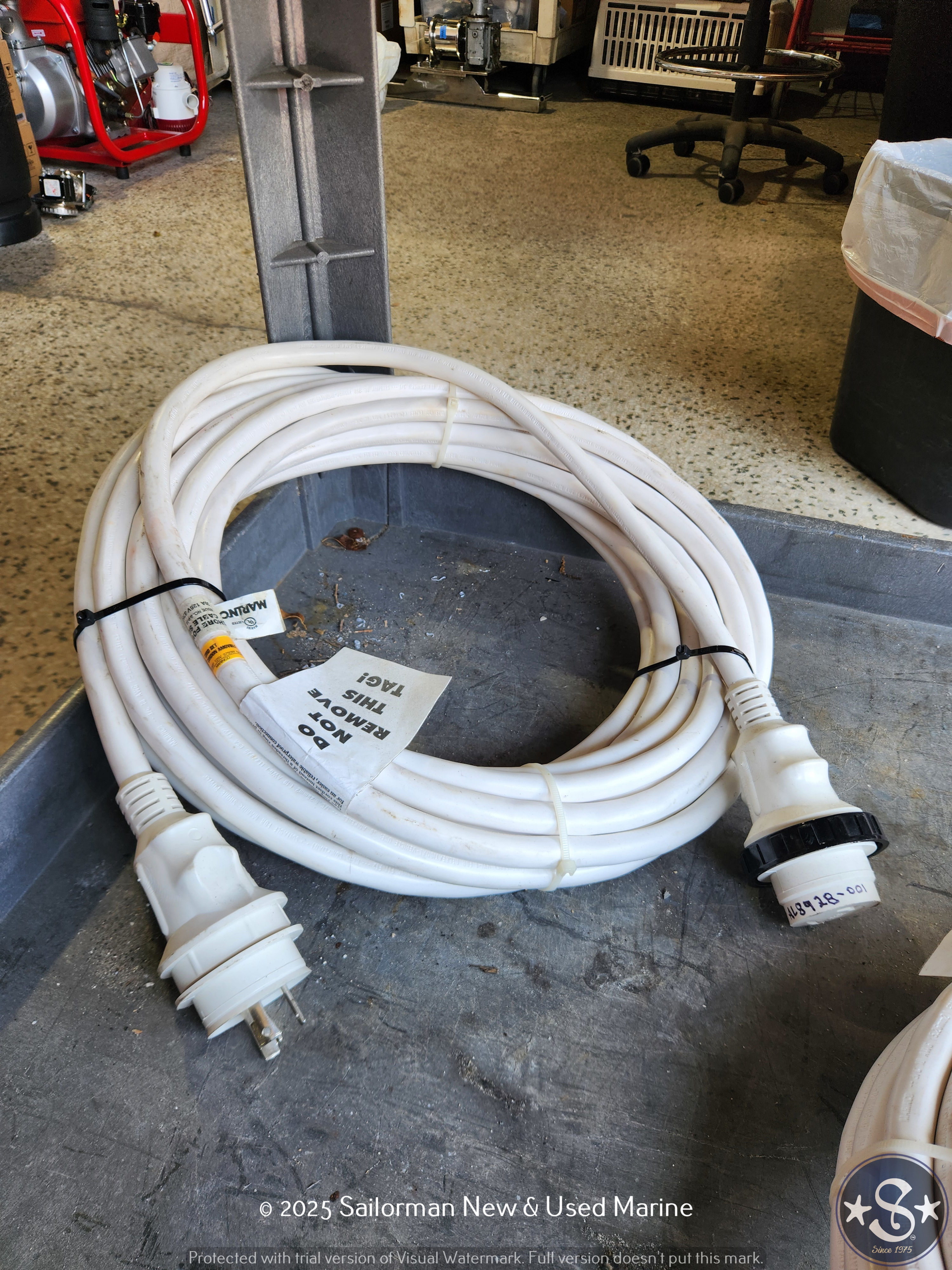 [Never Used] 30 AMP 50 Ft White Shore Power Cord