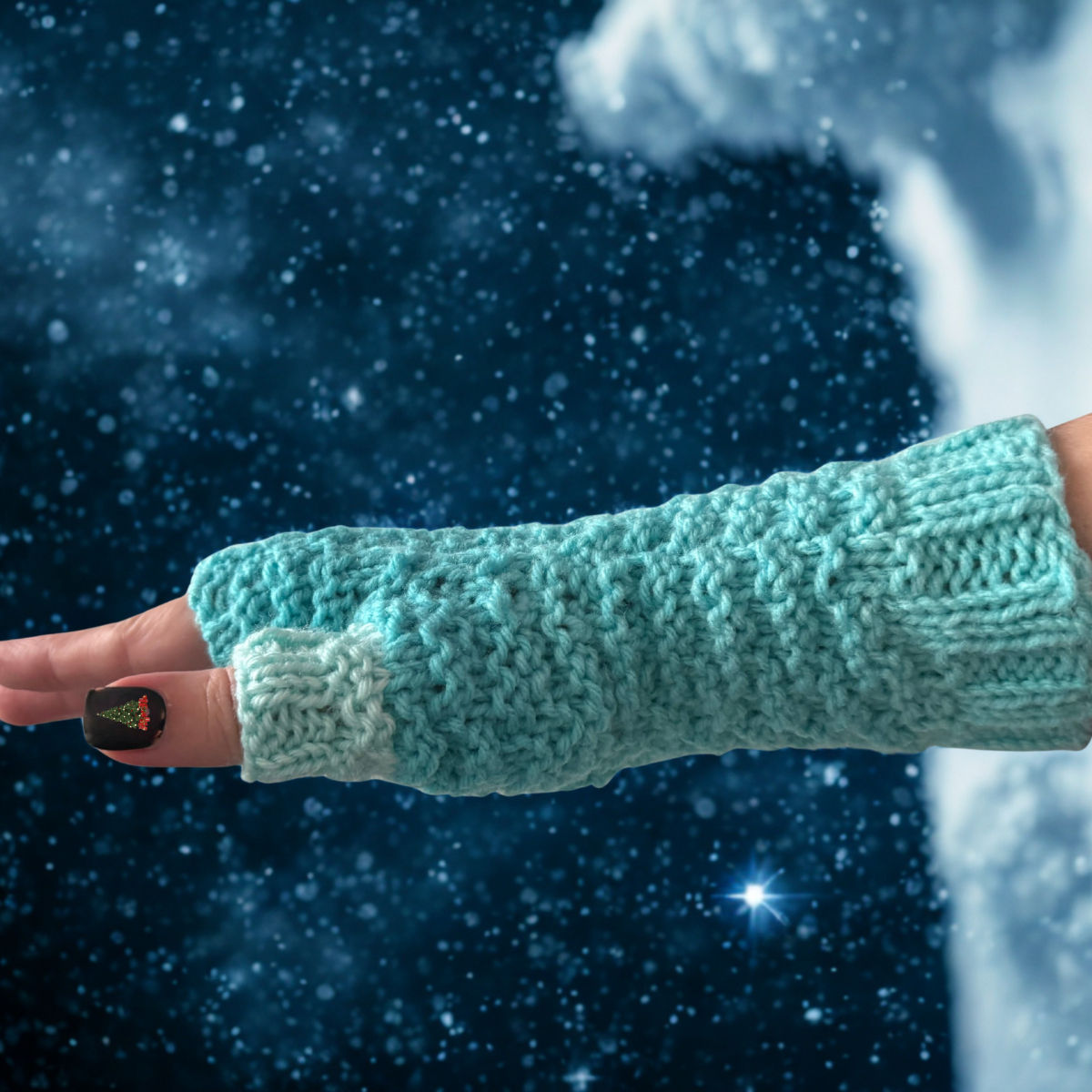 Reach for the Stars Fingerless Gloves— Knitting Pattern