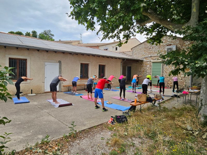 Début d'une séance de Bien-Être, en extérieur à Pourrières, avec l'association ML Fit'