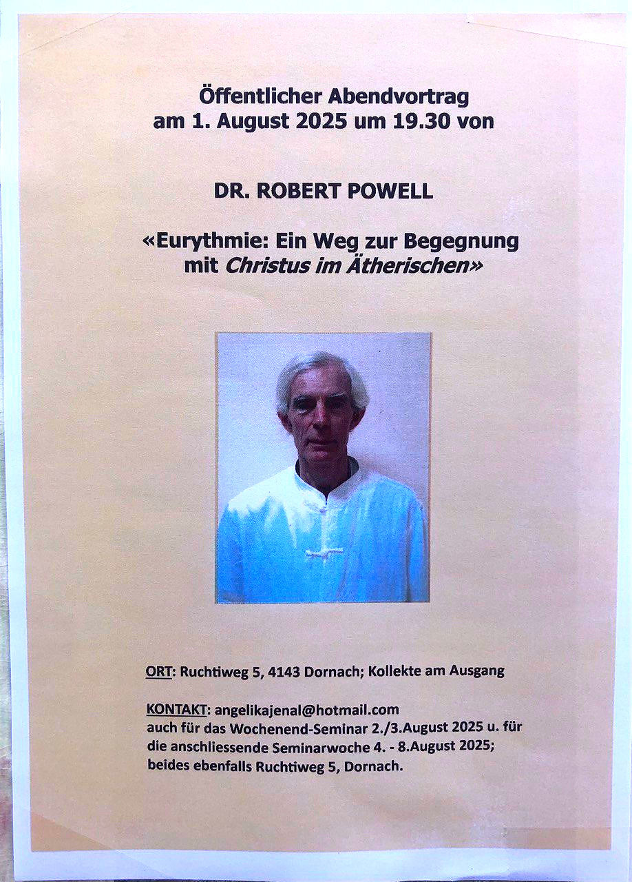 Öffentlicher Abendvortrag "Eurythmie: Ein Weg zur Begegnung mit Christus im Ätherischen" (1)