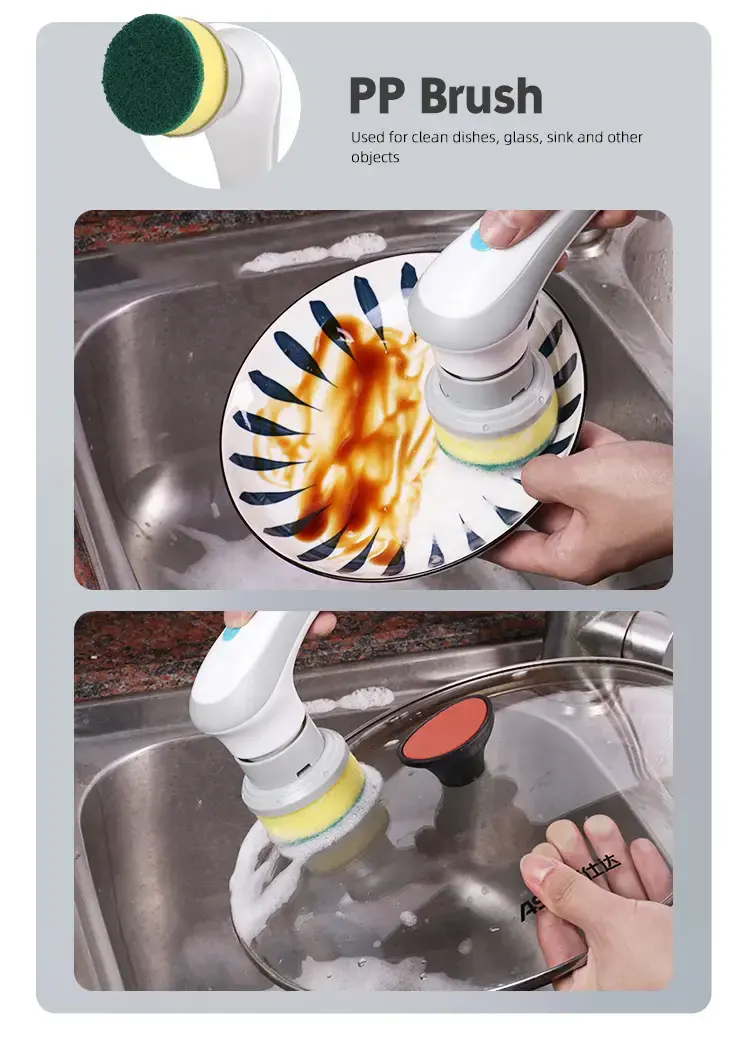 Thumbnail: Electric Rotating Cleaning Brush for Sink and Car