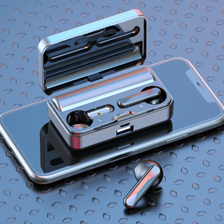 Mini Binaural Bluetooth Headset with Noise Reduction