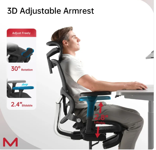Thumbnail: Ergonomic Office Chair With Footrest