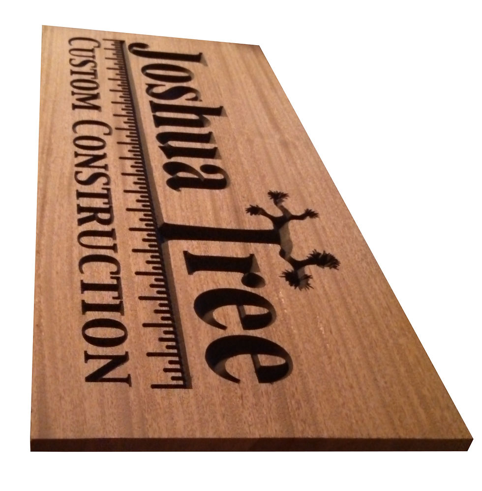 V-carved Mahoganny with colorfill