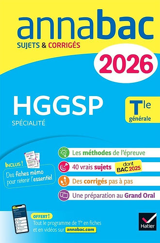 Annabac HGGSP : Tle générale (spécialité) 2026