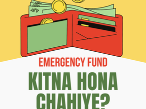 Emergency Fund Kitna Hona Chahiye concept showing monthly expense calculation and financial safety planning