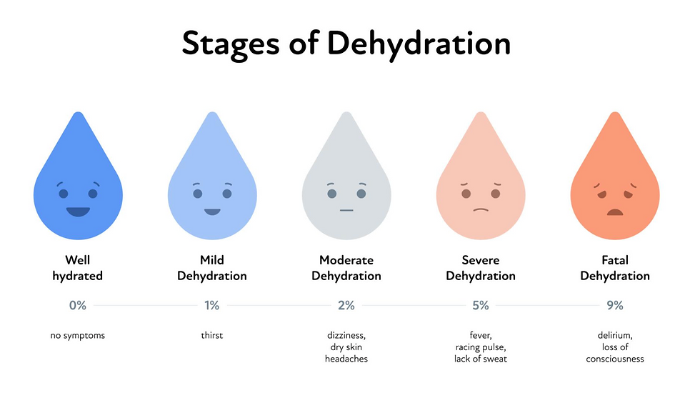stages of dehydration