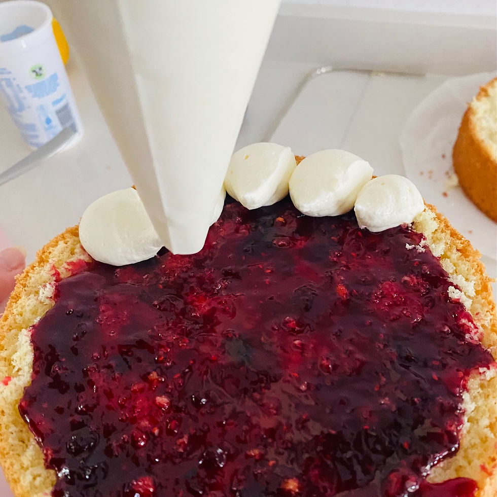 Biscuit taart slagroom