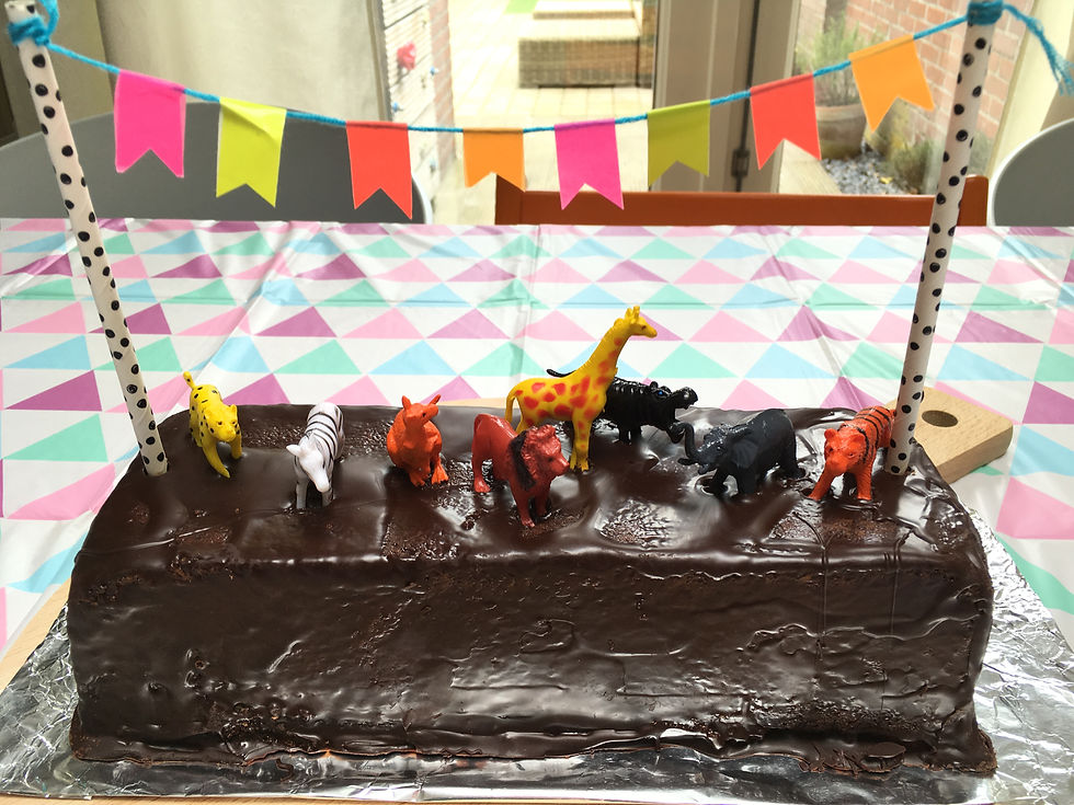 Tips safari jungle kinderfeestje thuis dieren taart