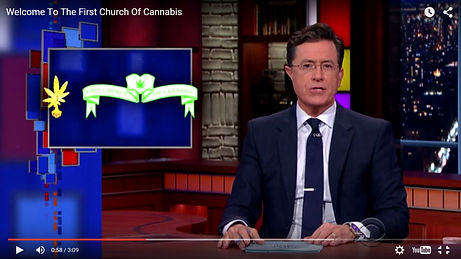 Stephen Colbert Shows CS Stanley Artwork - Indianapolis - First Church Of Cannabis