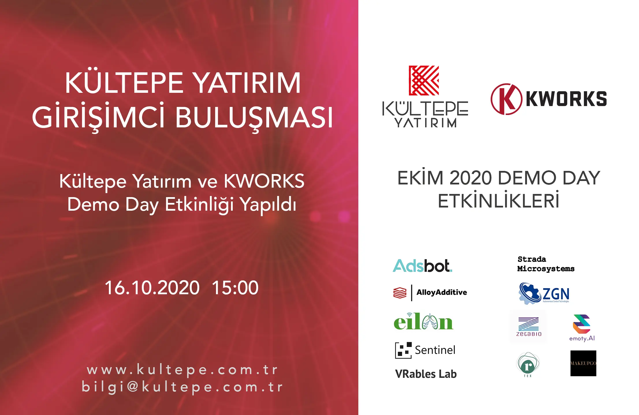 Kültepe Yatırım KWORKS demoday etkinliği Koç üniversitesi