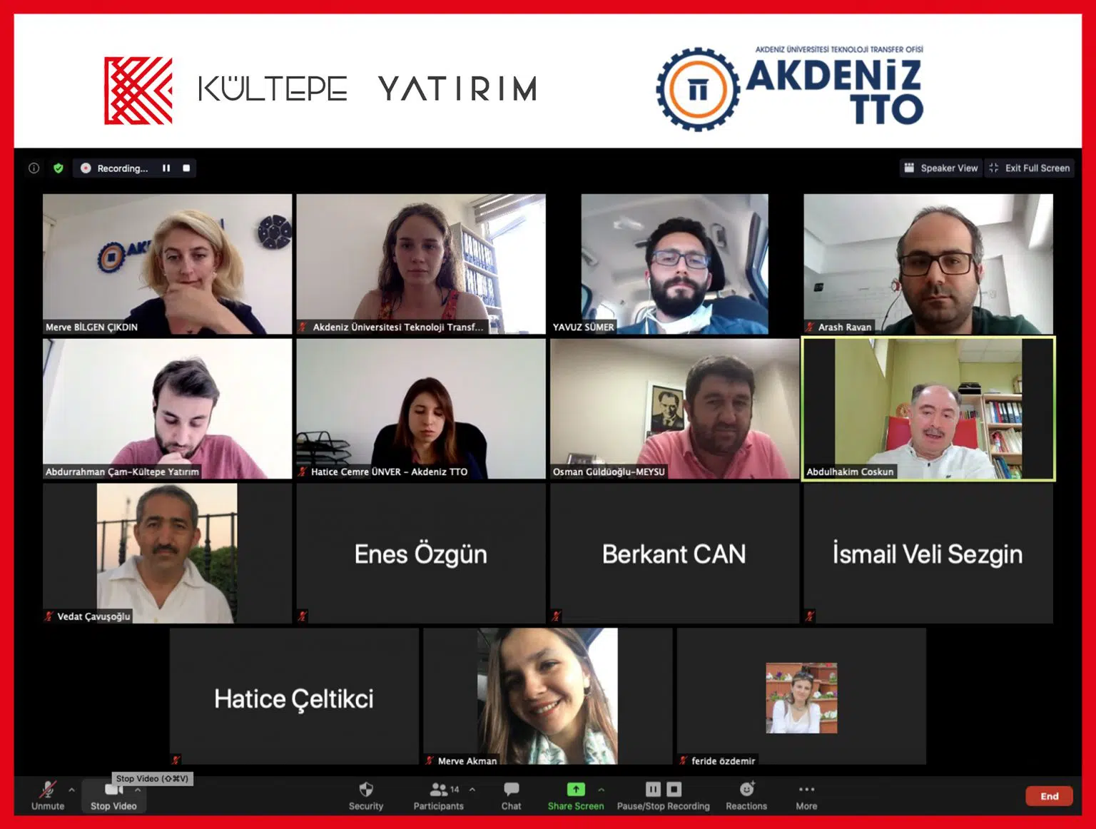 Kültepe Yatırım, Akdeniz TTO, Abdurrahman Çam, İbrahim Ulukaya, Osman Güldüoğlu, Vedat Çavuşoğlu, Abdulhakim Coşkun