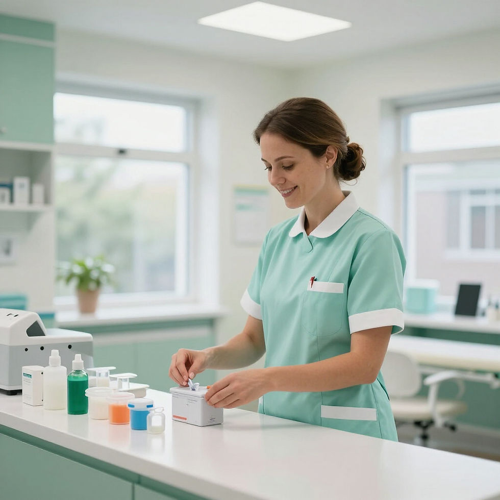 Healthcare worker smiling
